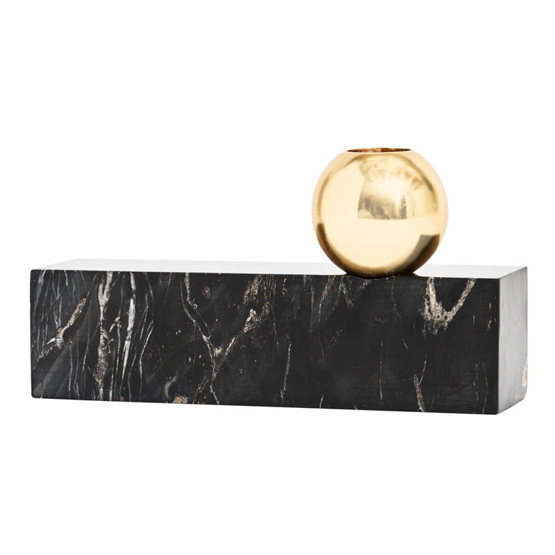 Oyoy Tangent Candleholder Low Black