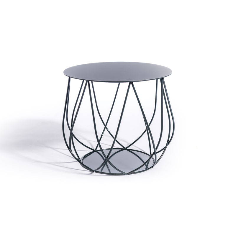 Skargaarden Resö Lounge Table Crossed Bars Charcoal Grey Designermøbler Til Hele Hjemmet