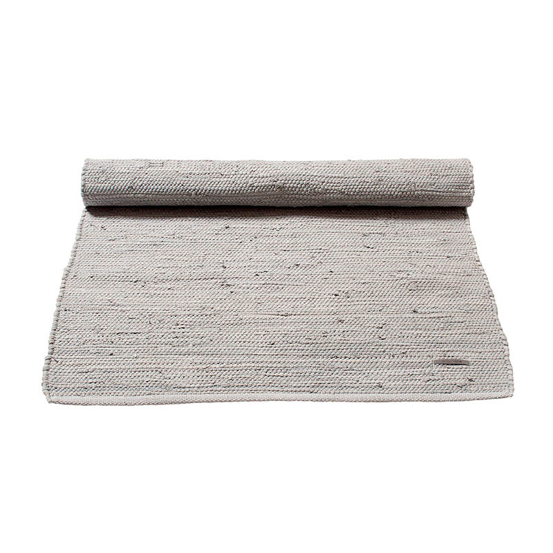 Rug Solid Light Grey Bomuldstæppe Vilde Påsketilbud
