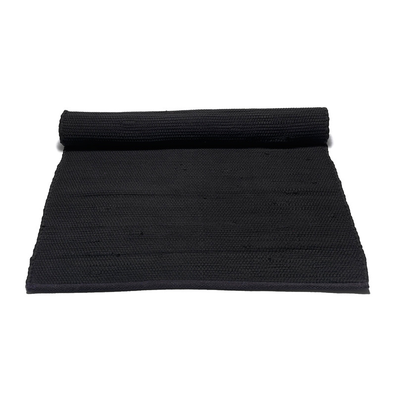 Rug Solid Rug Solid Black Bomuldstæppe Vilde Påsketilbud