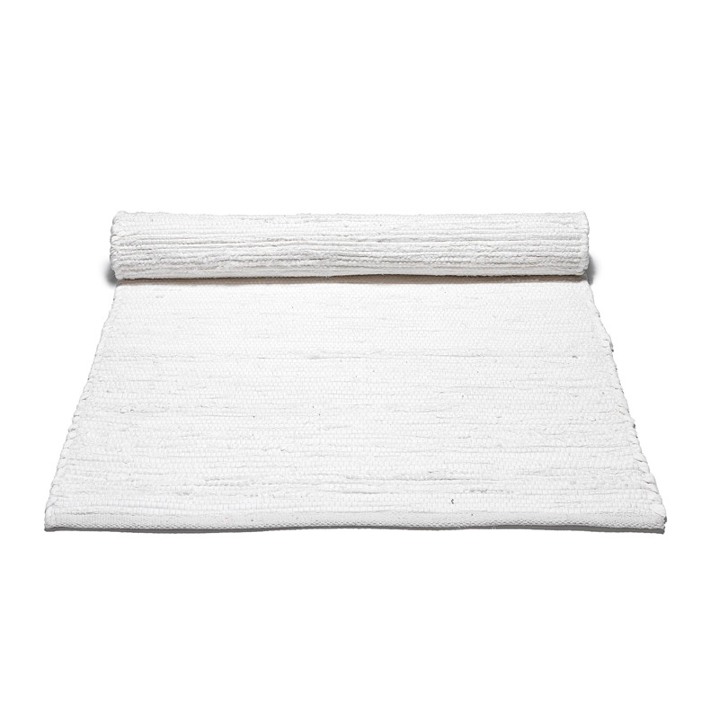 Rug Solid White Bomuldstæppe