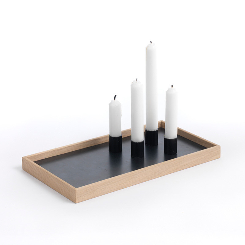The Oak Men Candle Tray Oak/Black Gaveideer Til Enhver Anledning