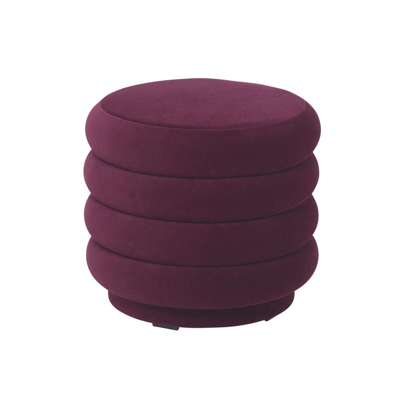 Ferm Living Pouf Round Bordeaux Small Designermøbler Til Hele Hjemmet