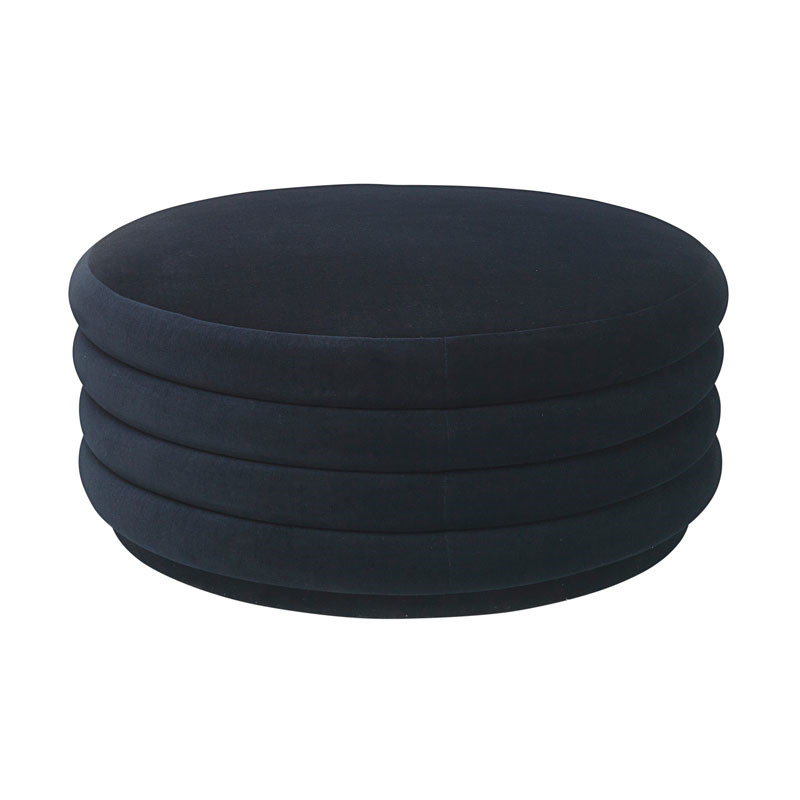 Ferm Living Ferm Living Pouf Round Dark Blue Large Designermøbler Til Hele Hjemmet