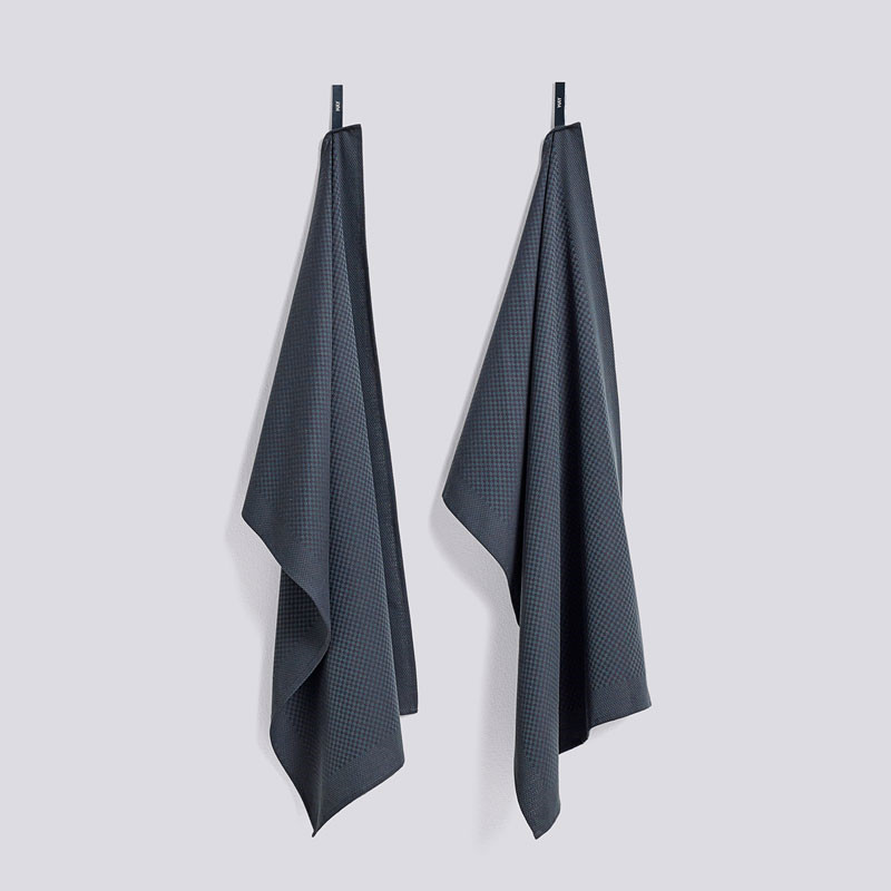 Hay Check Tea Towel Set Green Bløde Tekstiler Til Hele Hjemmet