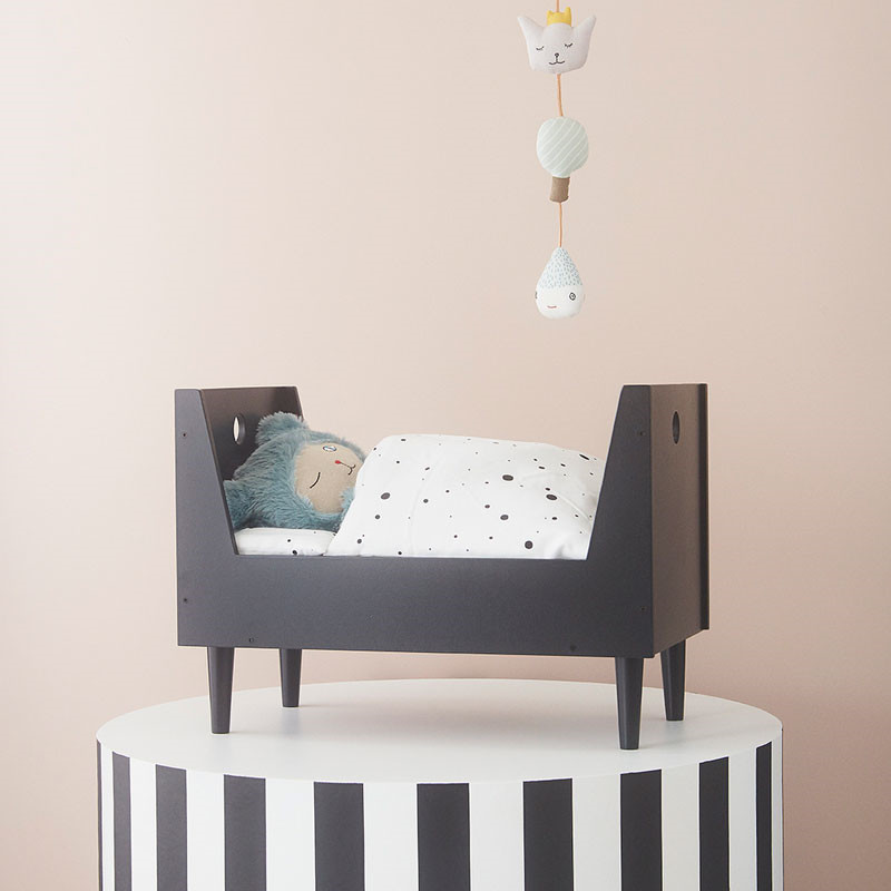 Oyoy Retro Doll Bed Dark Grey