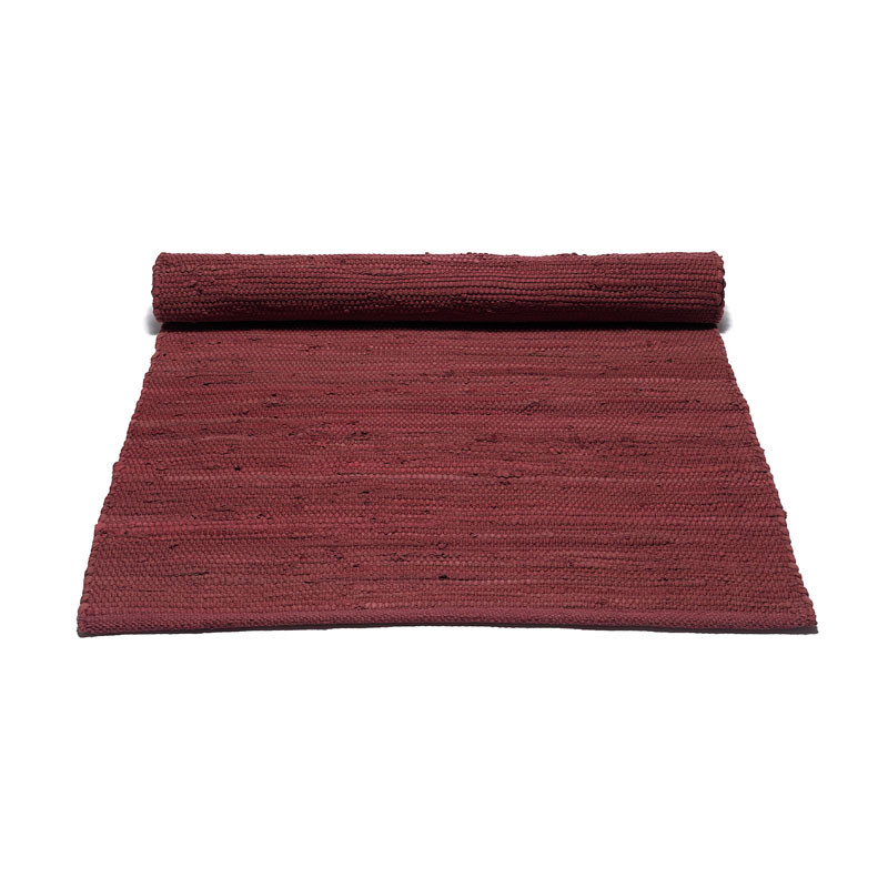 Rug Solid Rug Solid Rosewood Red Bomuldstæppe Vilde Påsketilbud