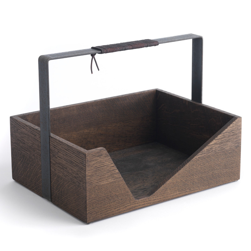 The Oak Men Carrie Box Black Oiled Oak