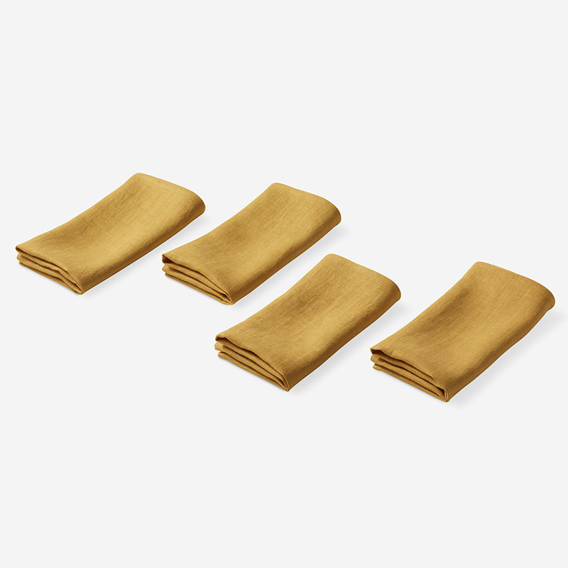 Vipp Vipp 125 Cloth Napkin Yellow 4 Stk Bløde Tekstiler Til Hele Hjemmet