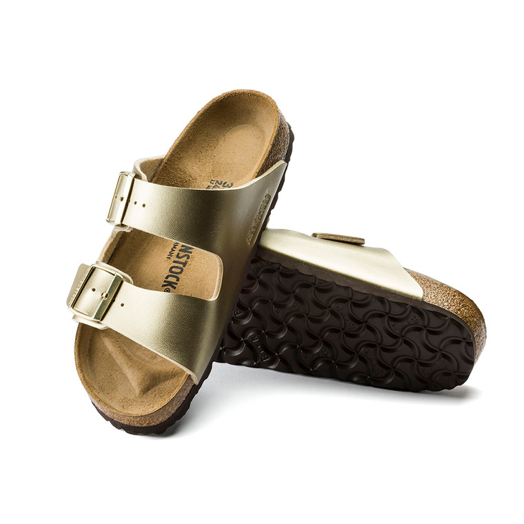 1016111 Arizona guld sandal - Birkenstock | Rikke Solberg