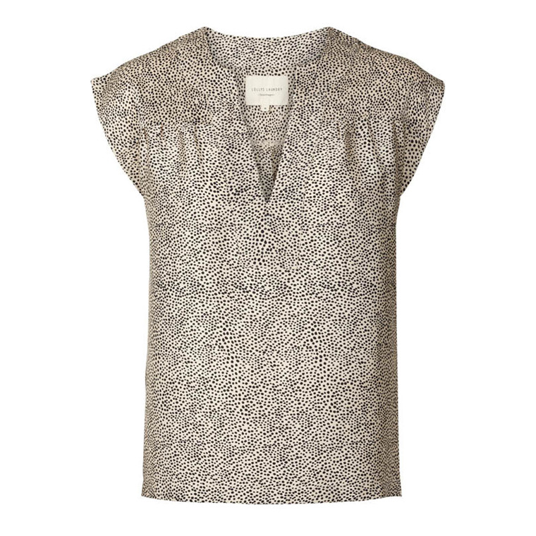 LOLLYS LAUNDRY Roma Peacock Tee SS White