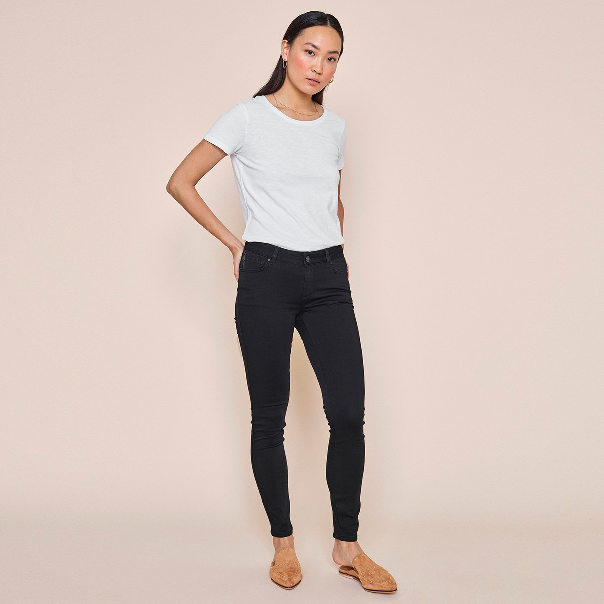moderat tempo pædagog Victoria 7/8 Silk Touch sorte jeans - Mos Mosh | Rikke Solberg