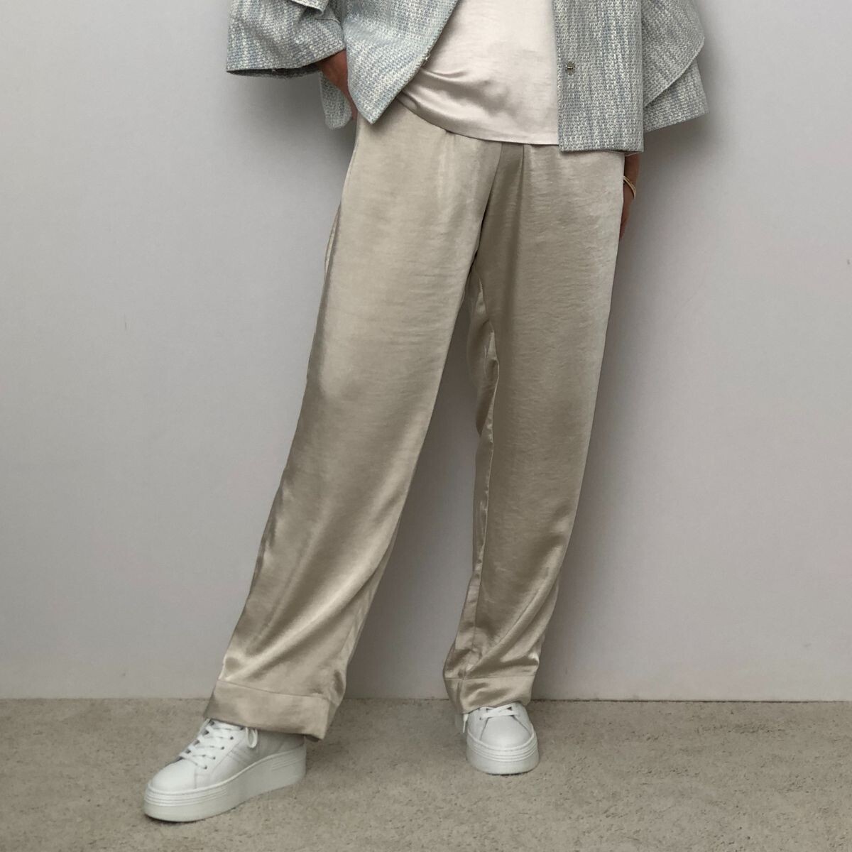 Karmamia - Garcia Pants - Antique White Rich Satin main image 1