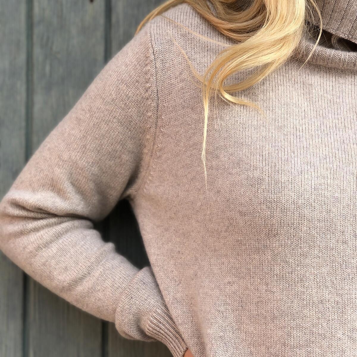 O'Neck Strik 'Greve' - Light Blue Melange