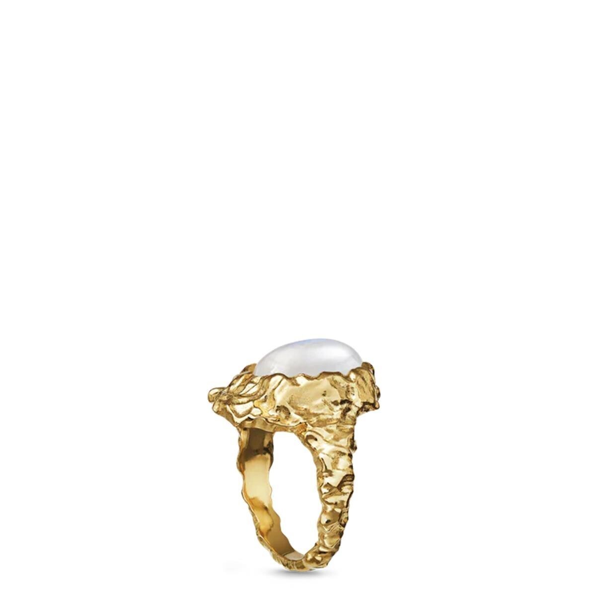 35351A Gudinde guld ring - Maanesten | Rikke