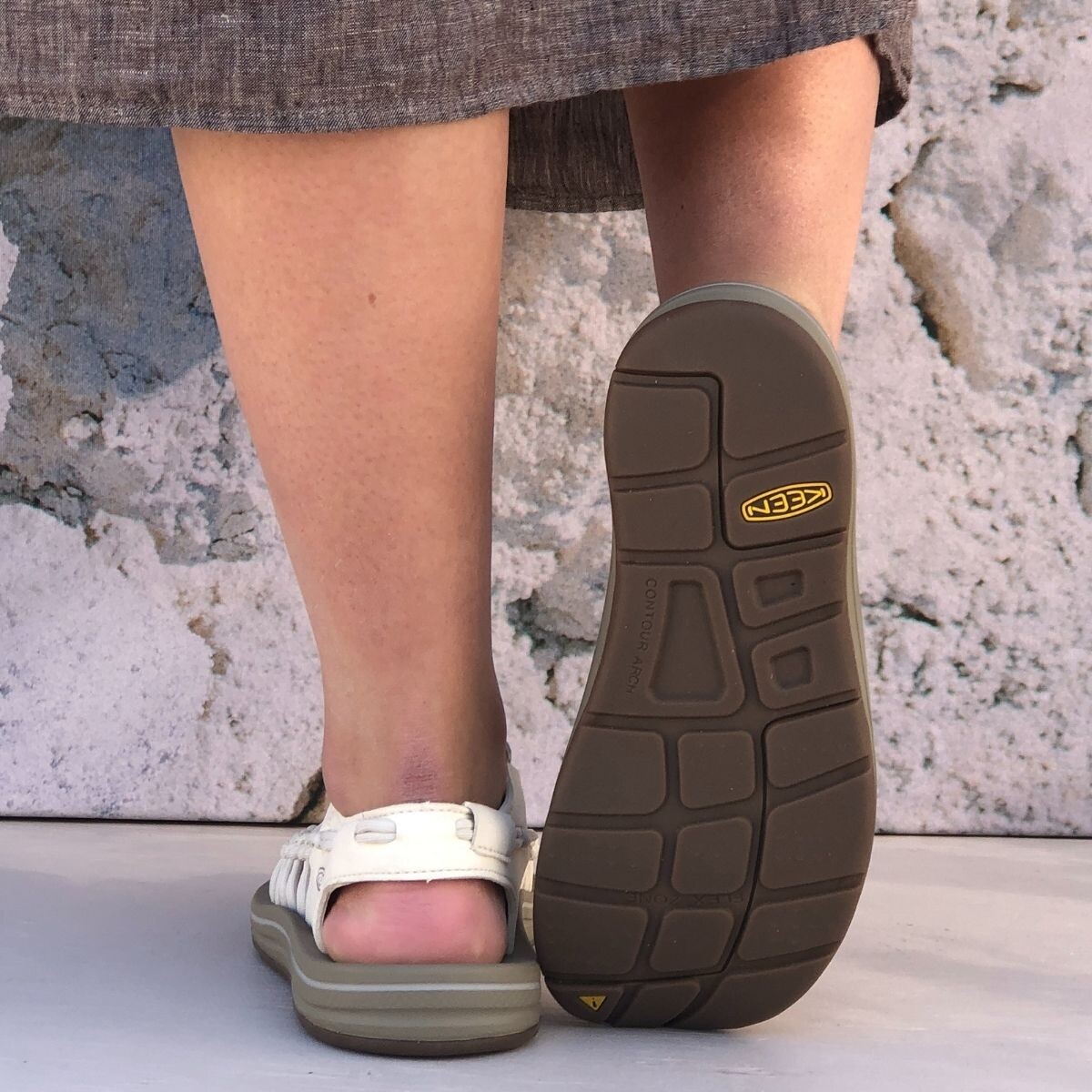 Uneek Canvas råhvid sandal Keen Rikke Solberg