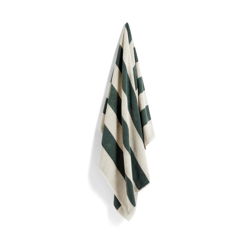 HAY badehåndklæde Frotte Stripe dark green