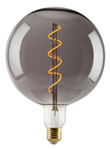 e3 LED Vintage G180 4W Spiral E27 Smoked 2200K Dimmable