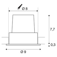 SLV LED indbygningsspot H-light Hvid Rund - 114481