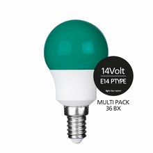 e3 LED P45B STD 0,3W 14V GREEN E14 - 36BX