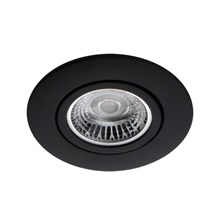 Daxtor New Line Black round downlight incl. GU10 230v Housing - og 3,5W GE LED