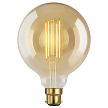 e3 LED Vintage G125 B22 4 Filament Golden Dimmable