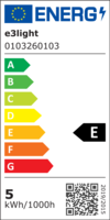 e3 LED Proxima A55, E27, 470lm, CL, 827