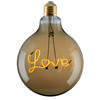 e3 LED Vintage G125 "Love" E27 base up golden dimmable