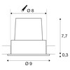 SLV LED indbygningsspot H-light Hvid Rund - 114481