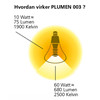 Plumen LED 003 & Pendant, E27, 2m stofledning