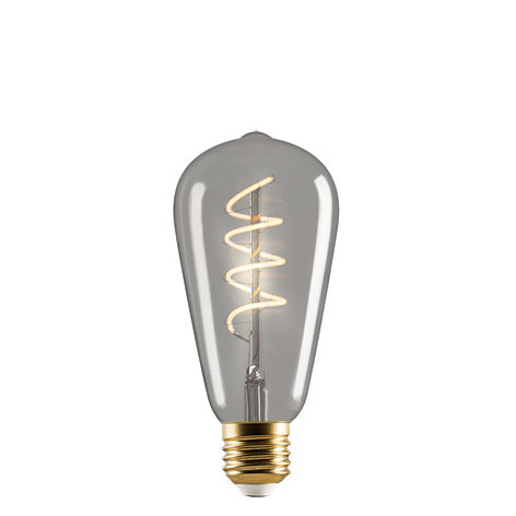 lindre Klimatiske bjerge Inde e3 LED Vintage ST64 4W Spiral E27 Smoked 2200K Dimmable - e3Light