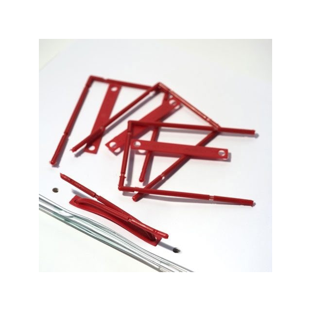 B-binder rød m/overligger og etiket 100 stk. billede