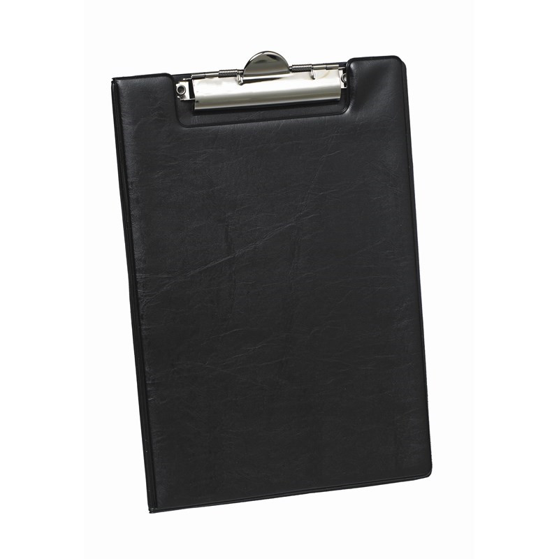 Bantex clipboard m/forside - A5, skrålomme - Sort