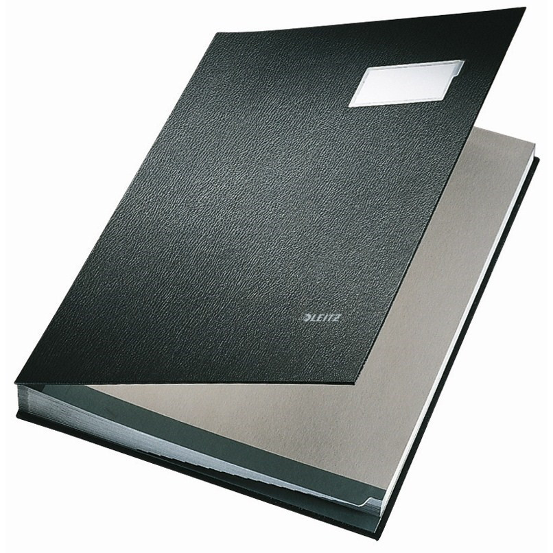 Leitz Underskriftmappe A4 sort 20 rum billede