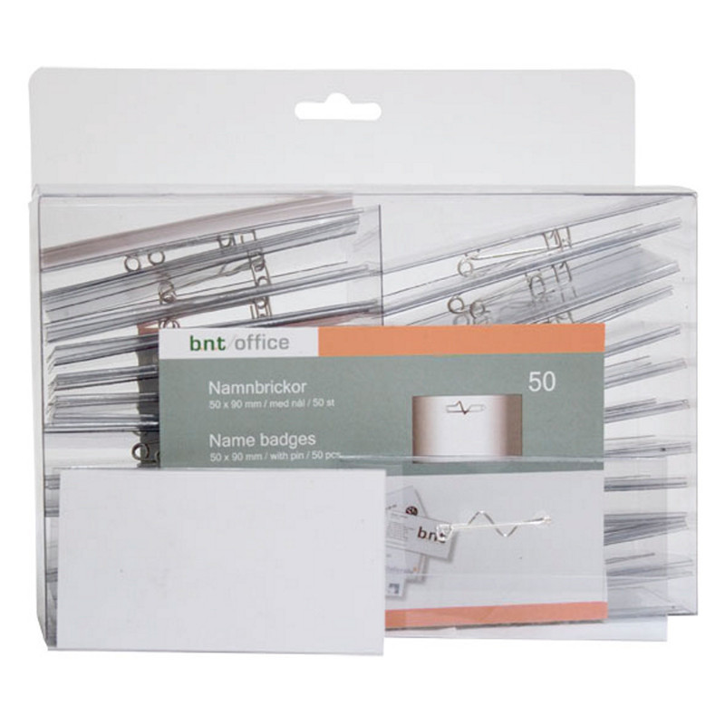 BNT kongresmærker - M/nål og papirindlæg - 5 x 9 cm billede