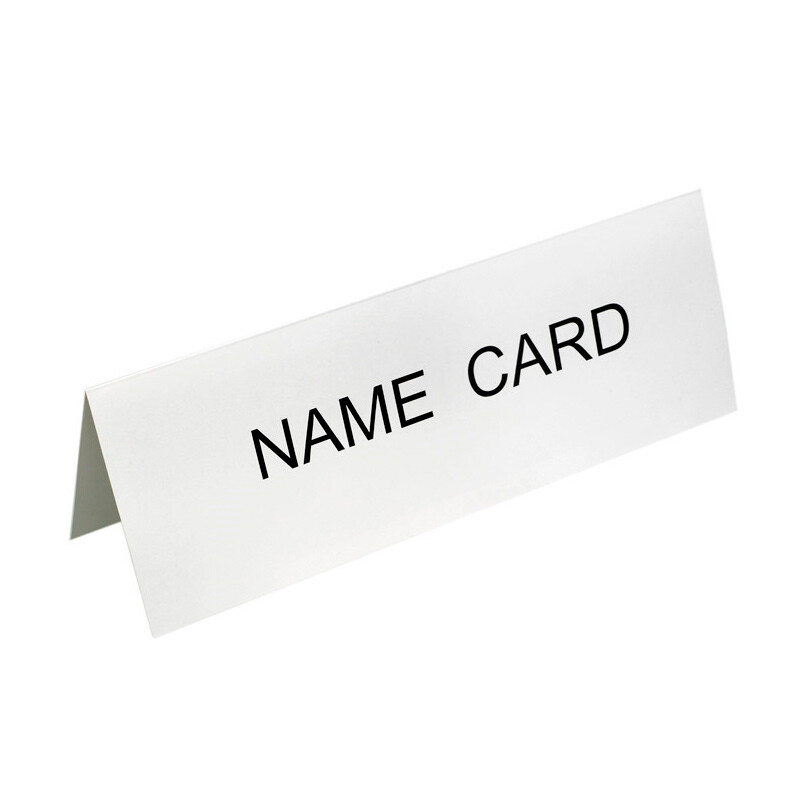 Bordskilte Bantex hvid 75x210 mm A5 falset - (50 stk.)