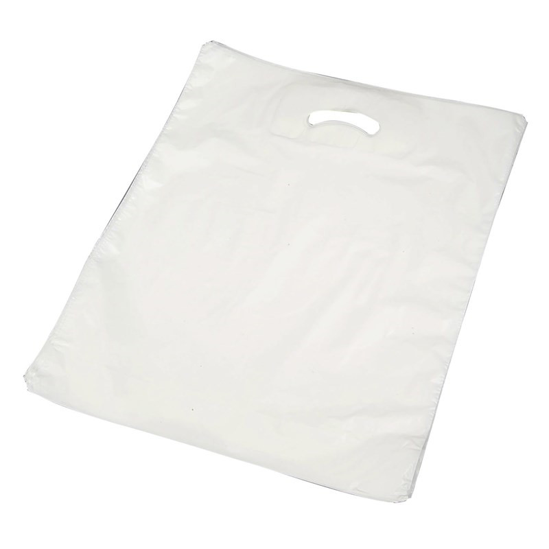 Bærepose 400x450/50 mm Hvid 45 my 500 stk