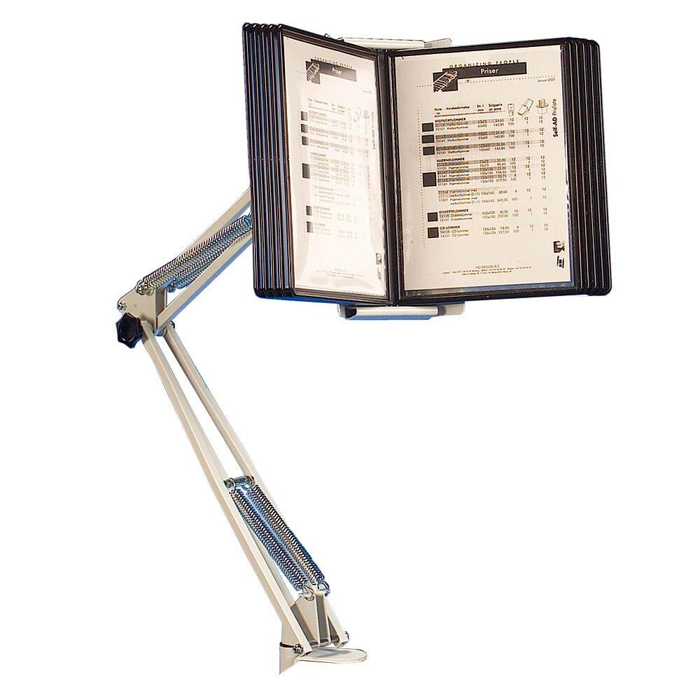 BNT registersystem Flexarm med tvinge til 10 lommer i A4 i farven grå