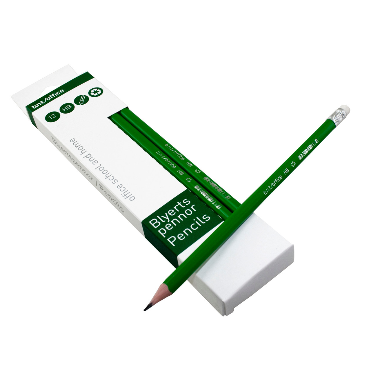 BNT blyant m/viskelæder - HB billede