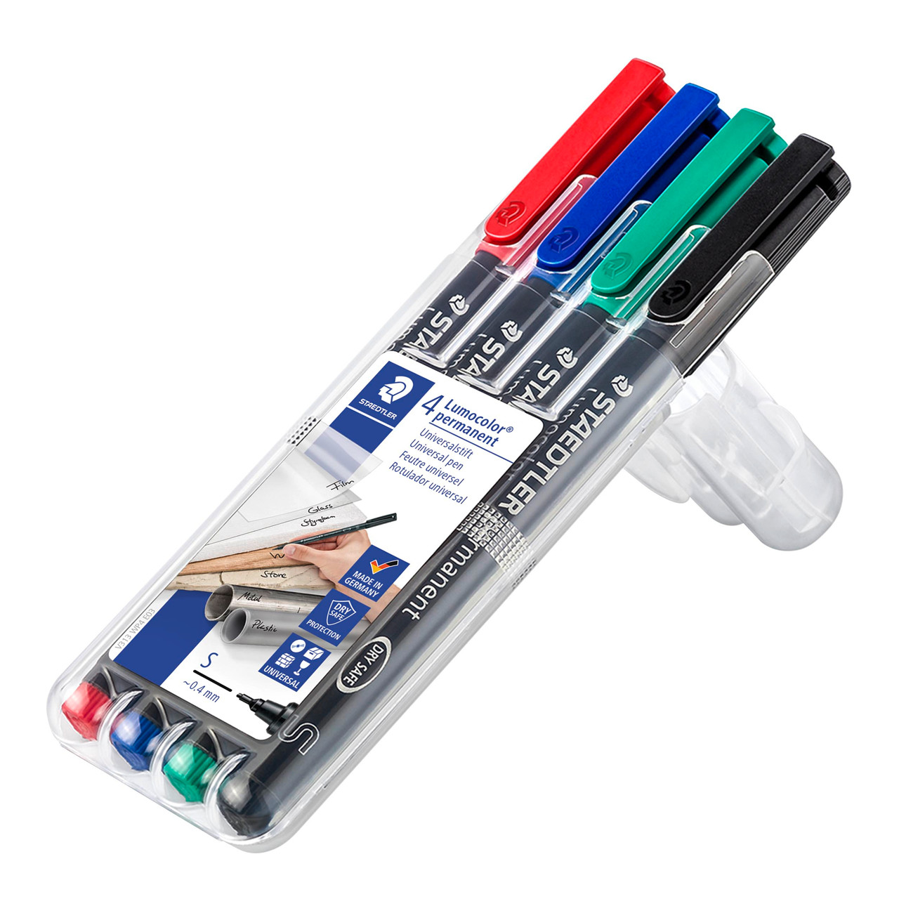 Staedtler Lumocolor 313 permanent marker - 4 ass. S 0,4 mm billede