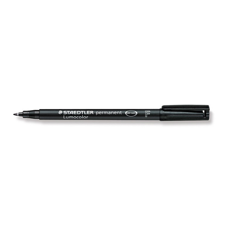 Staedtler Lumocolor 318 permanent marker - Sort F 0,6 mm billede
