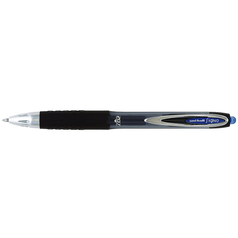 Rollerpen Uni-ball Signo micro UMN-207 blå, 0,5 mm med klik - (12 stk.)