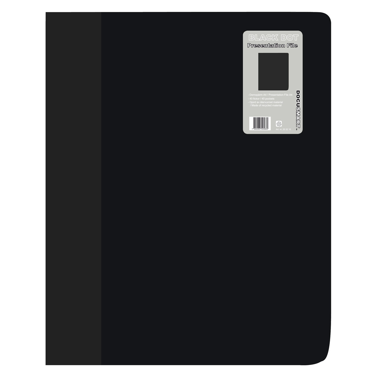 BNT demomappe m/40 lommer, PP - A4, Sort billede