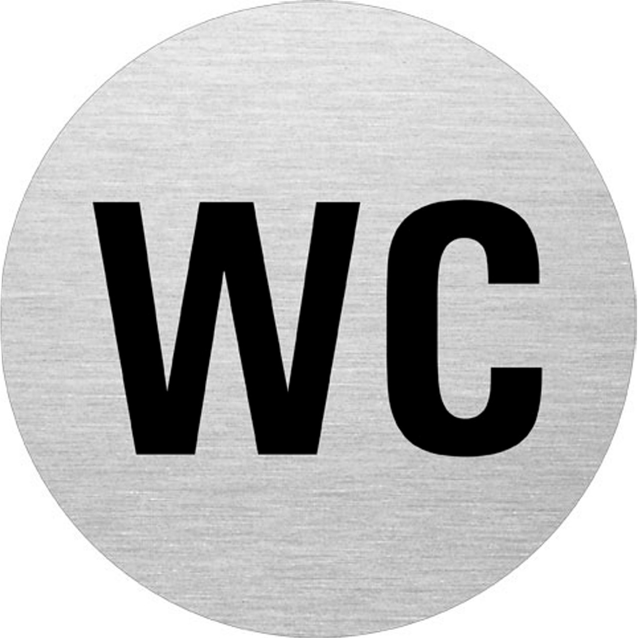 b.n.t - WC skilt alu. m/sort skrift billede