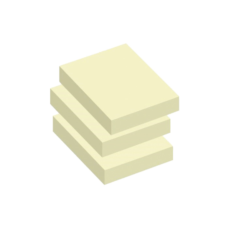 Notes 38 x 50 mm. gul 12 blokke pr. pakke billede
