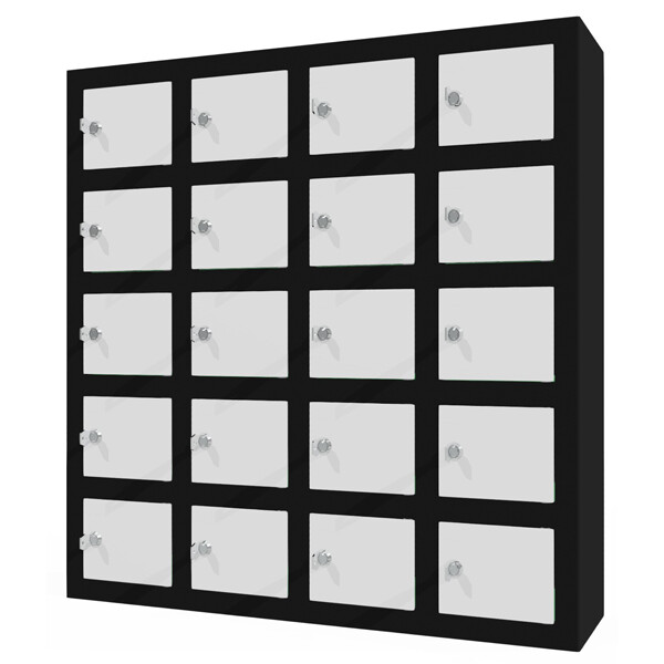 Opbevaringsboks til mobil/værdier 20 rum