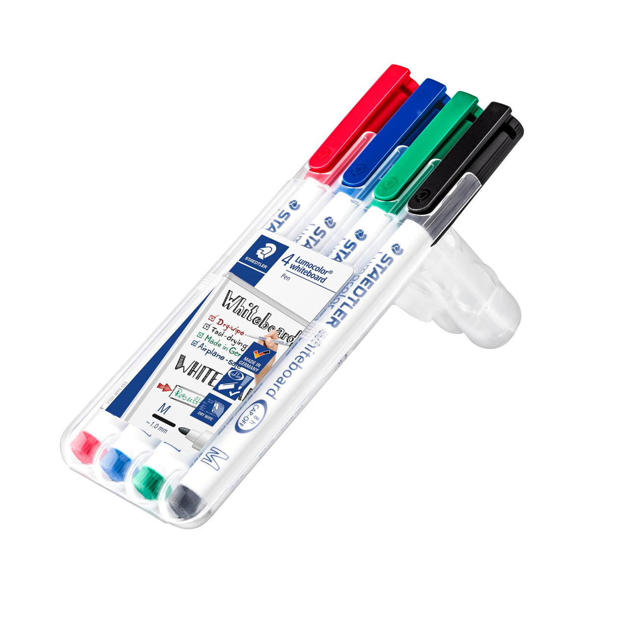 Whiteboardmarker Staedtler, ass. 1,0 mm, 4 stk. rund spids billede