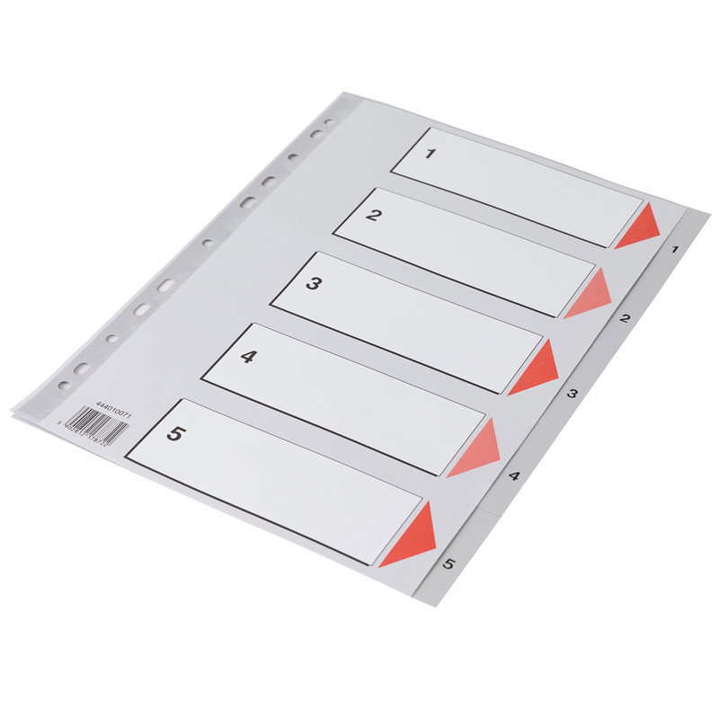 Talregister A4 Qline 1-5 grå