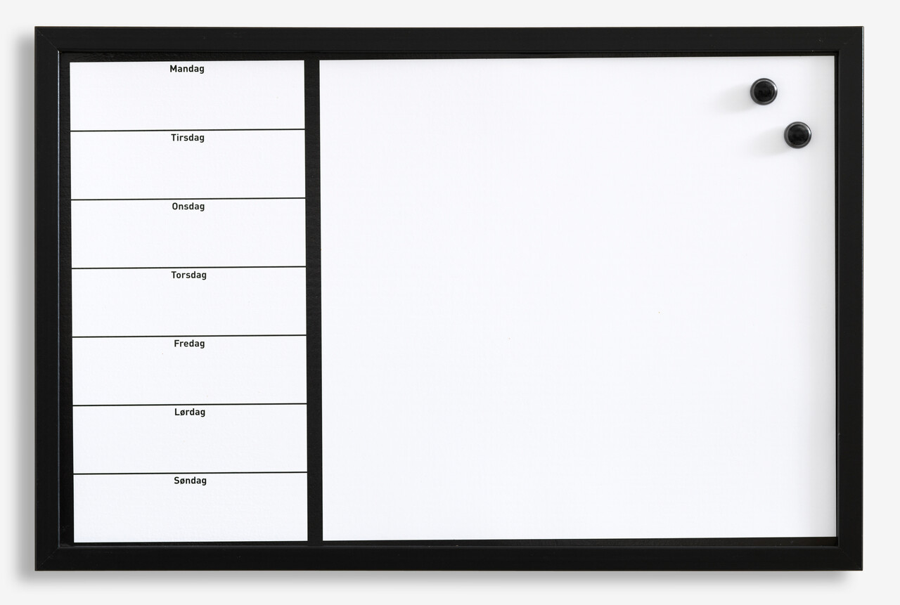 Whiteboard Naga 60x40 cm magnetisk ugetavle  dansk