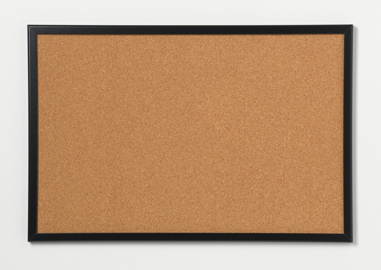 Opslagstavle Naga kork 60x40 cm med sort ramme billede